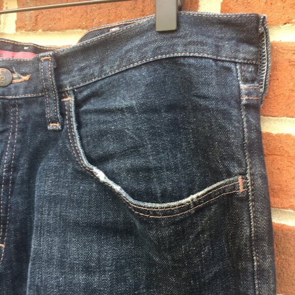 Lee Dungarees Vintage Slim Jeans Mens Size 36 Lightly Distressed Dark Wash - Picture 4 of 16